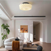 Lumen Frosted Cream Flush Mount