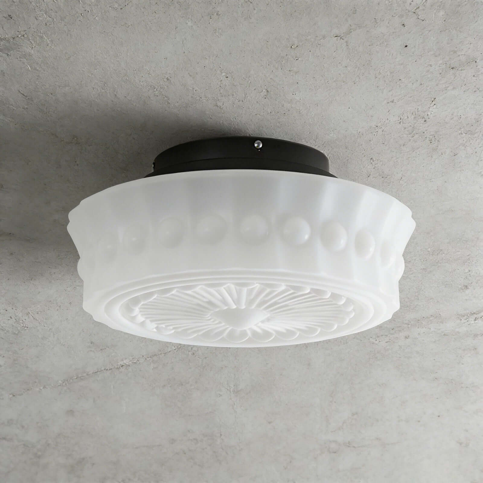 Lumen Frosted Cream Flush Mount