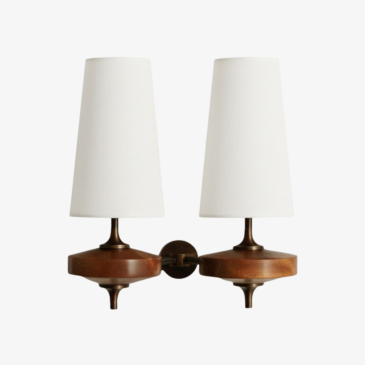 Lumen Wood Base Shade Wall Light