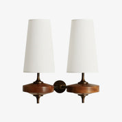 Lumen Wood Base Shade Wall Light