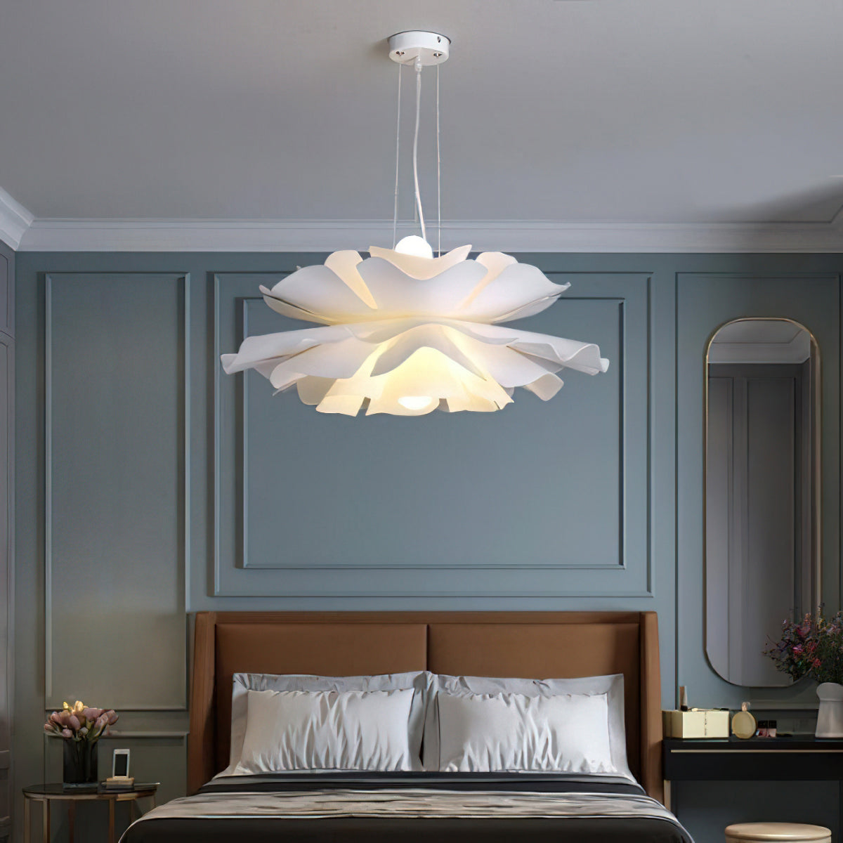 Lumen White Lotus Pendant Light
