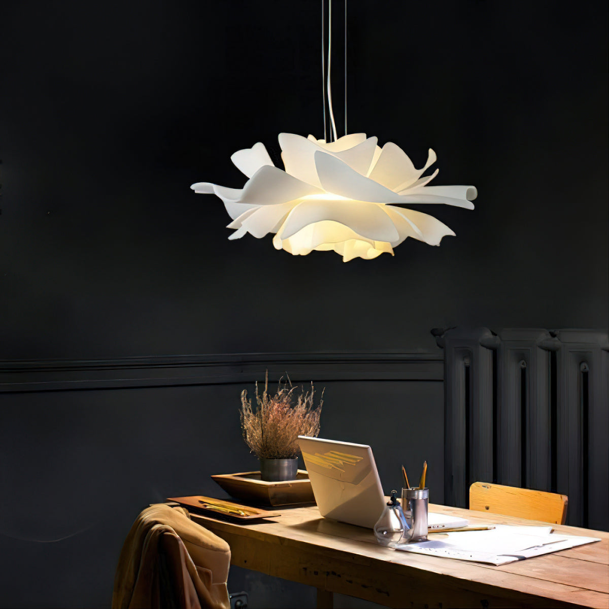 Lumen White Lotus Pendant Light