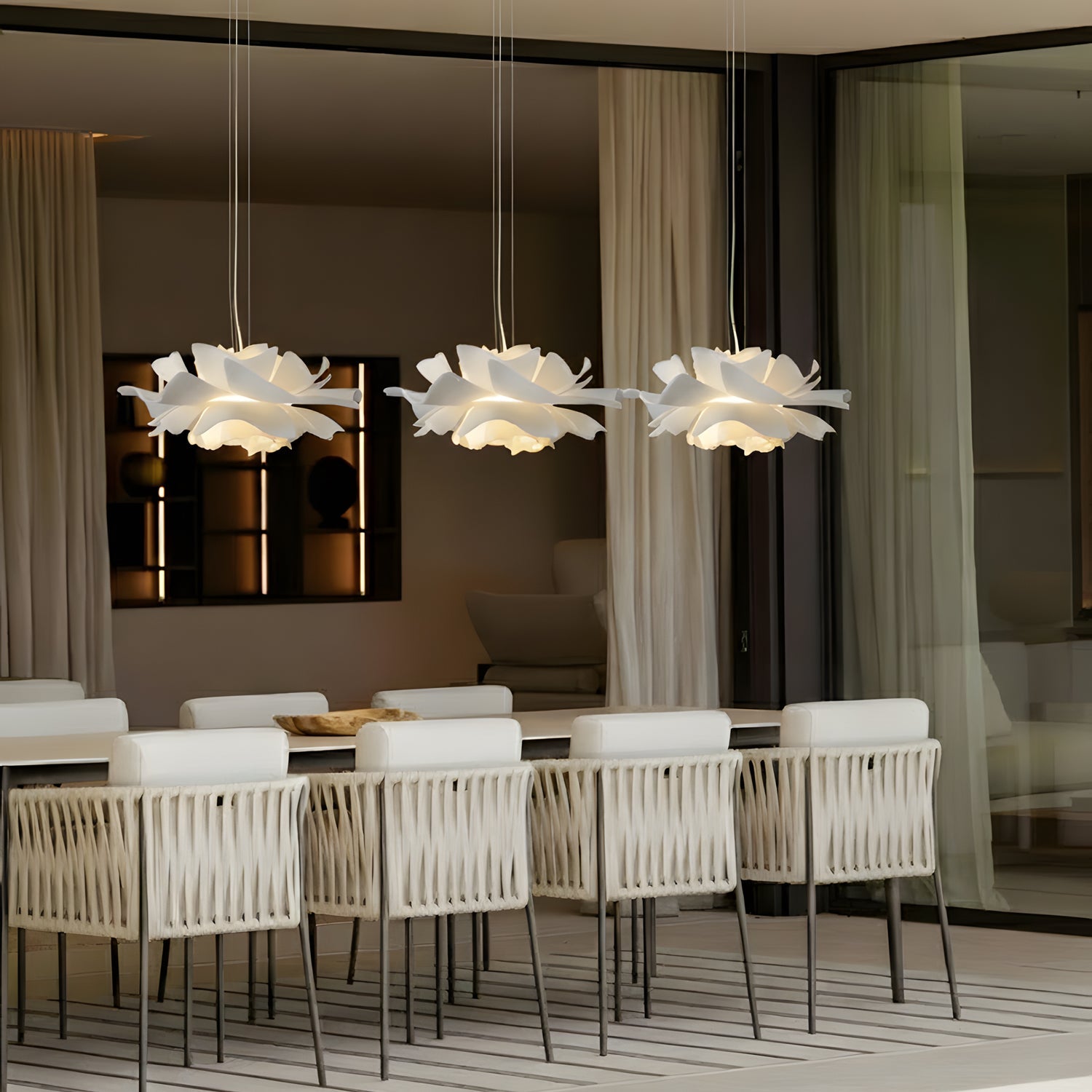 Lumen White Lotus Pendant Light