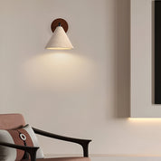 Lumen Travertine Cone Wall Light