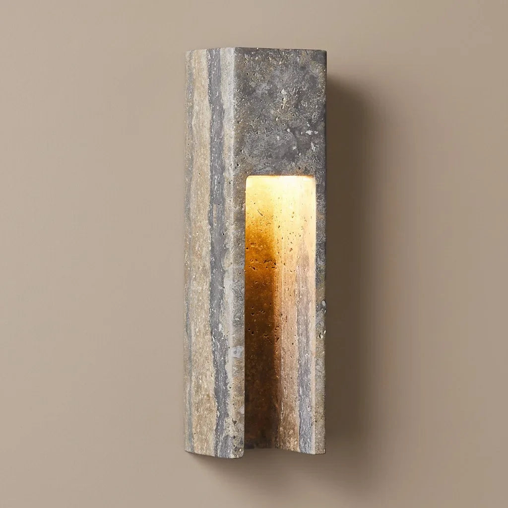 Lumen Zoey Travertine Wall Sconce