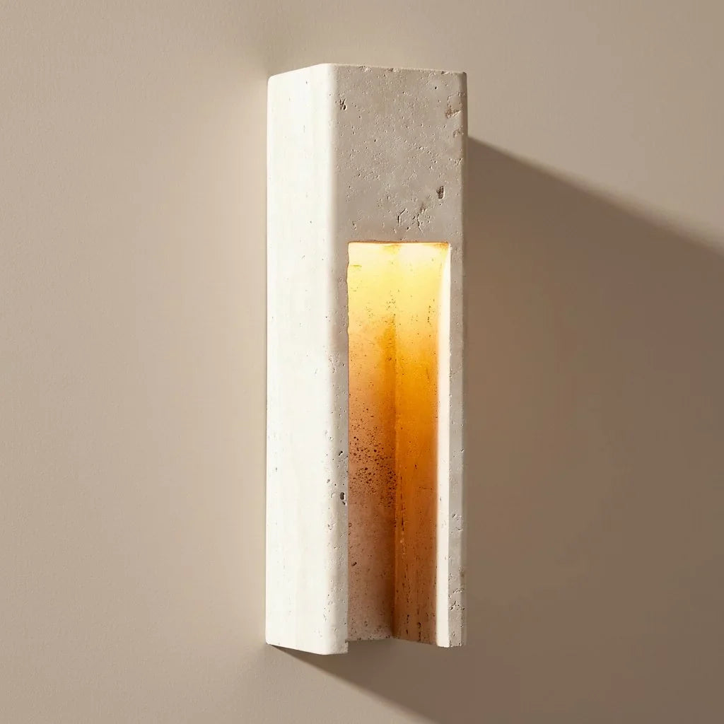 Lumen Zoey Travertine Wall Sconce