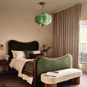 Lumen Milk Pumpkin Glass Pendant Light