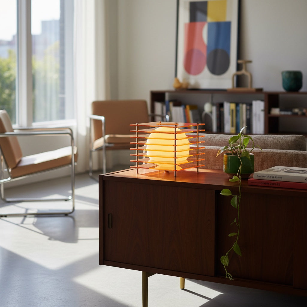 Lumen Cube Sphere Table Lamp