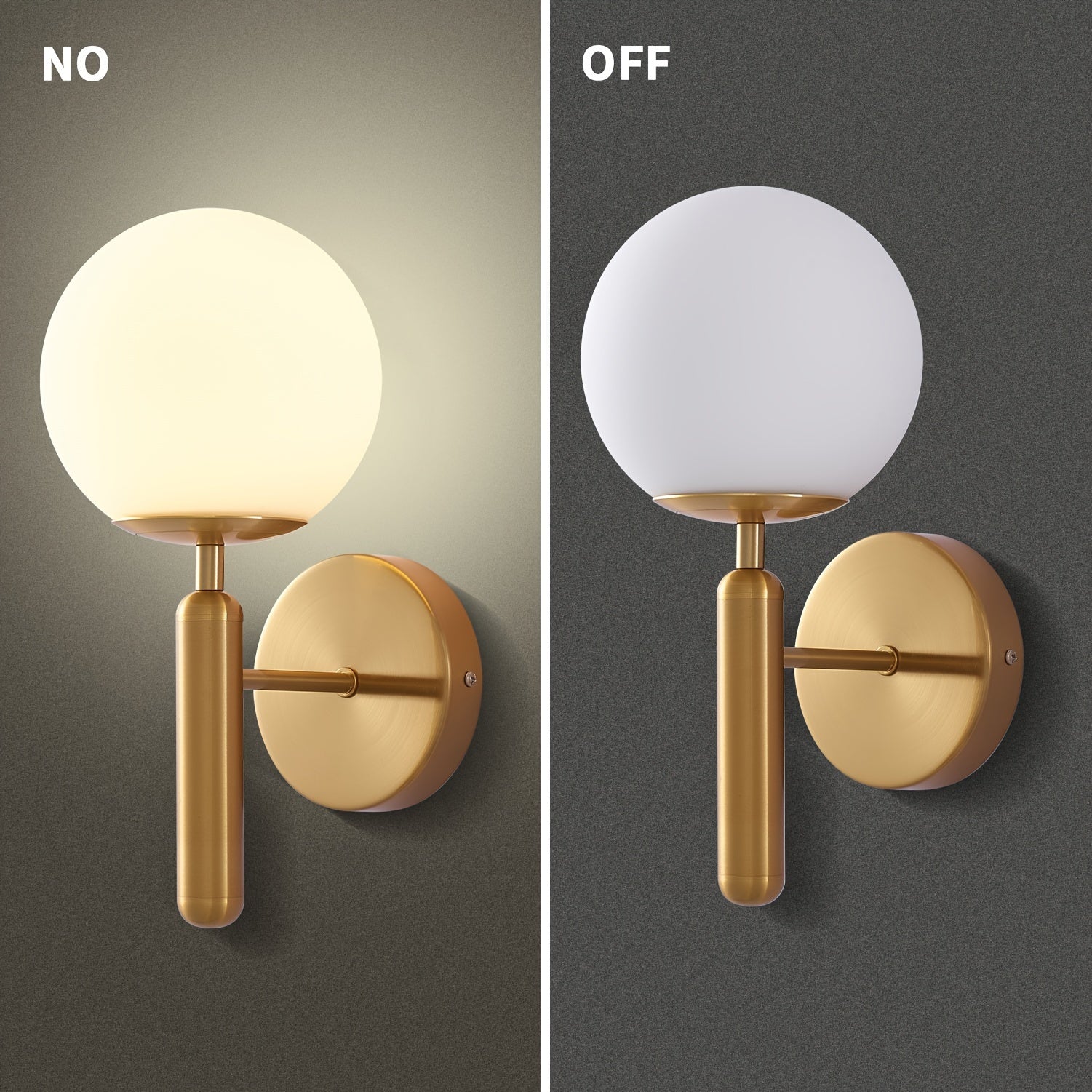 Lumen Glass Globe Wall Sconce