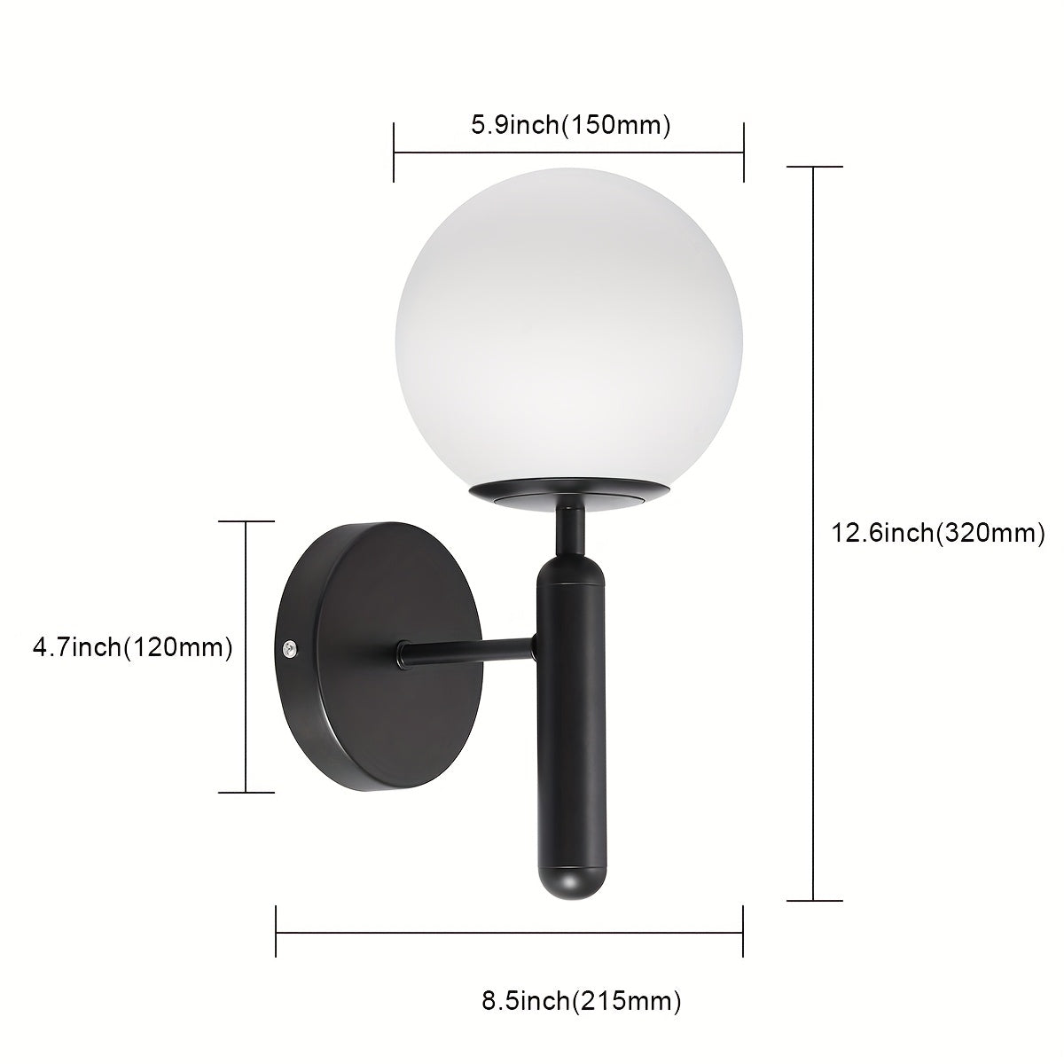 Lumen Glass Globe Wall Sconce