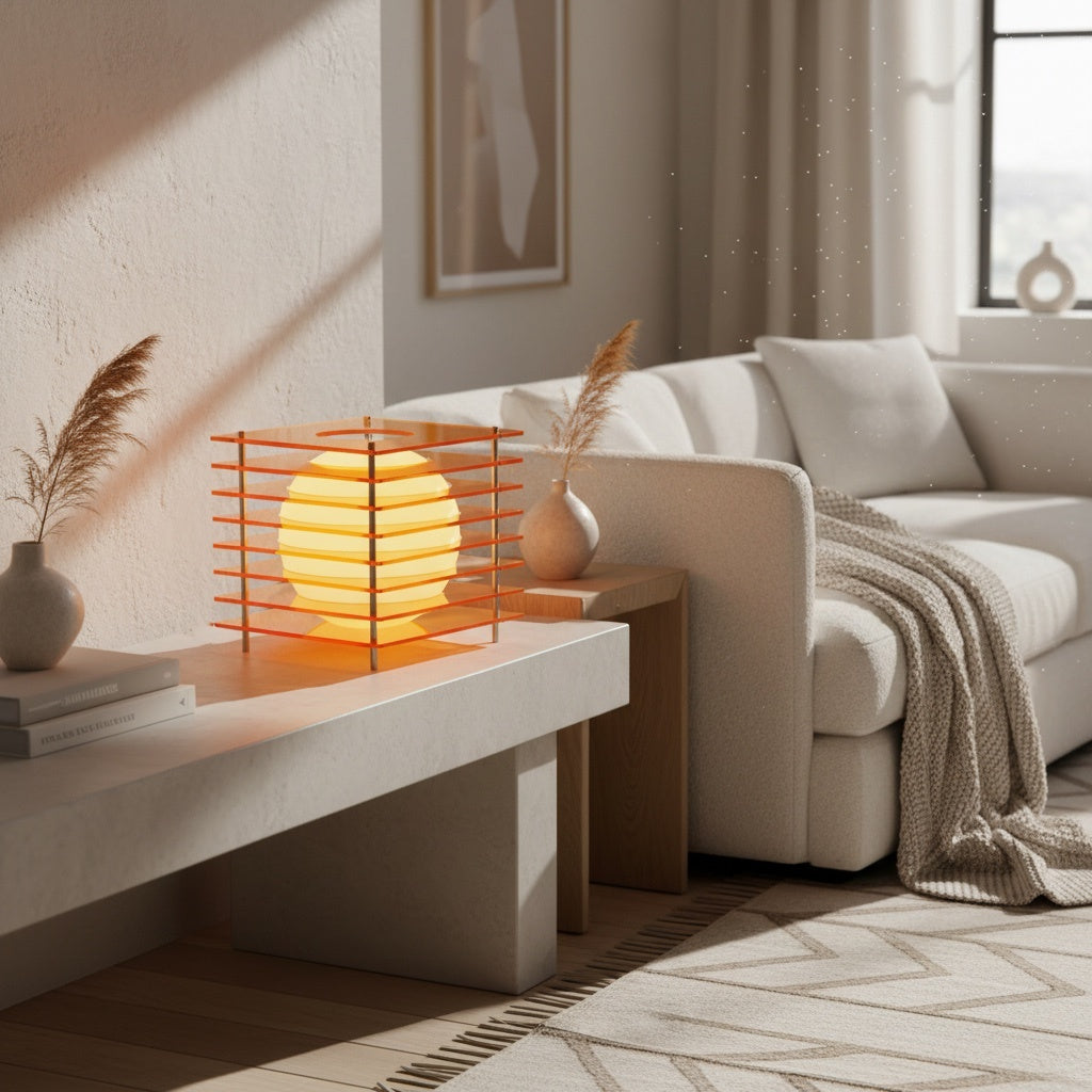 Lumen Cube Sphere Table Lamp