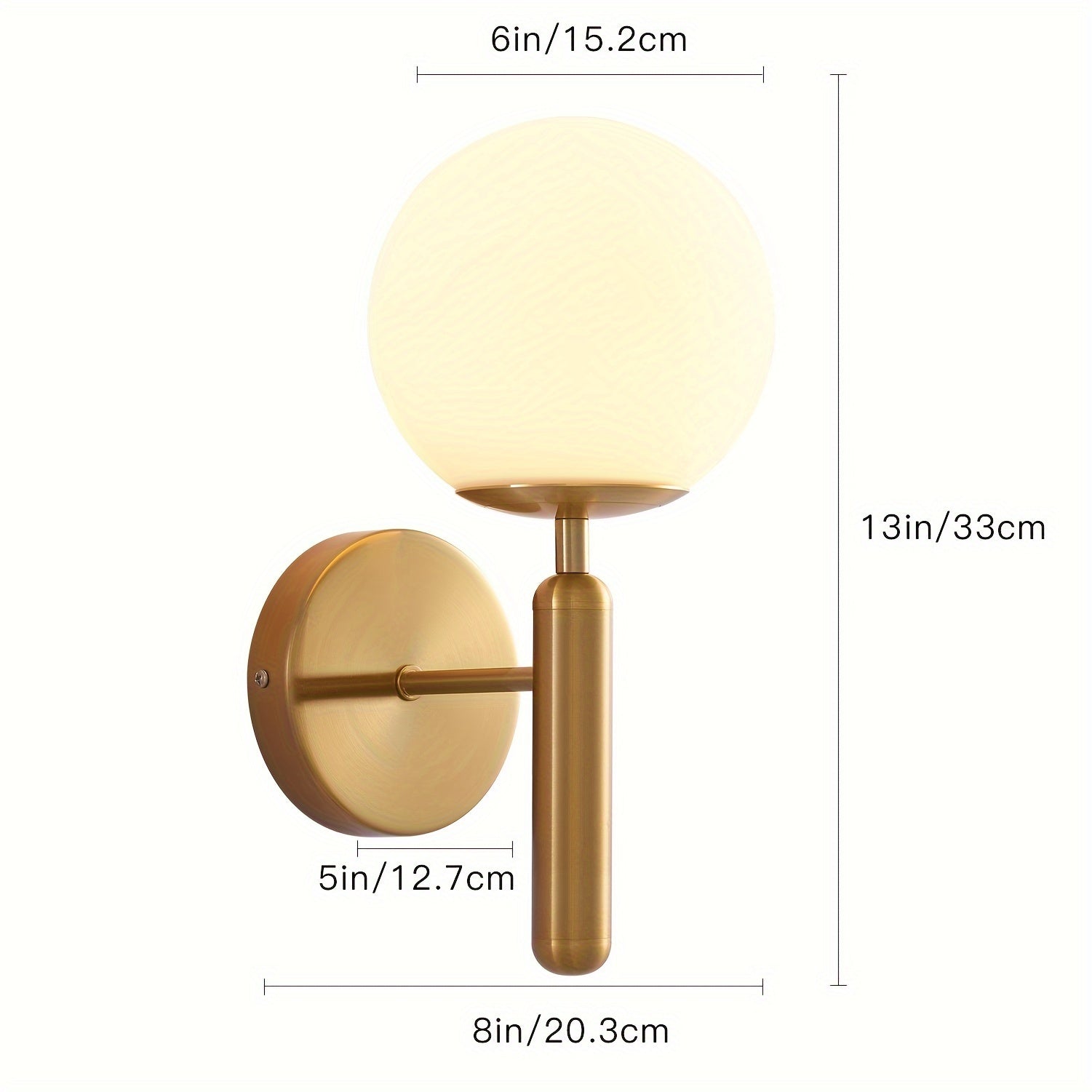 Lumen Glass Globe Wall Sconce