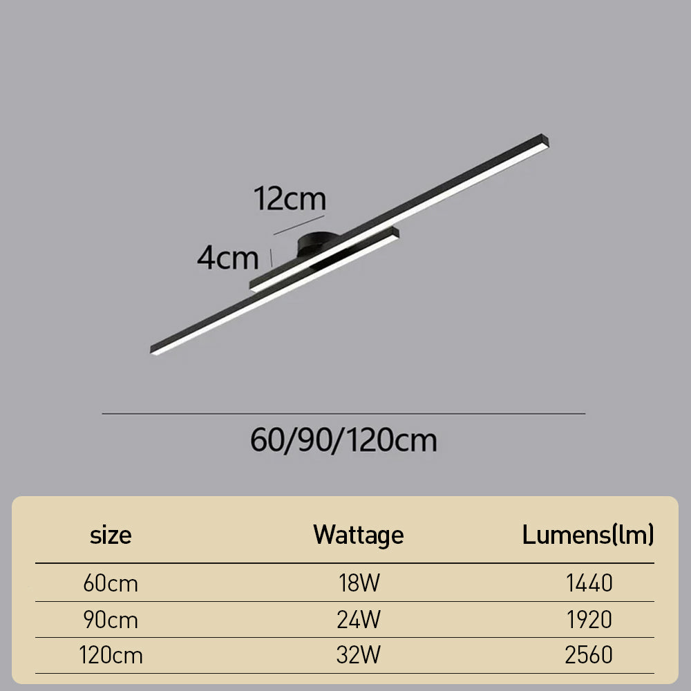 Lumen Aluminum Strip Ceiling Light