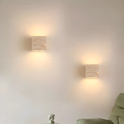 Lumen Travertine Outdoor Wall Lamp