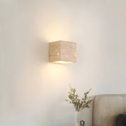 Lumen Travertine Outdoor Wall Lamp