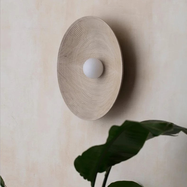 Lumen Ceramic Round LED Wall Lamp