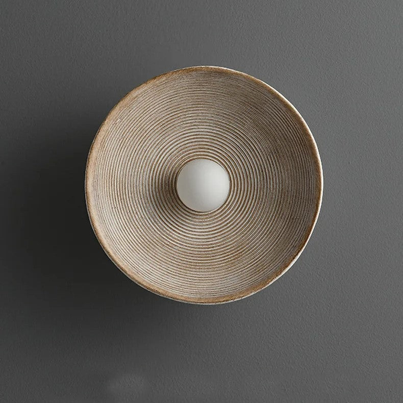 Lumen Ceramic Round LED Wall Lamp