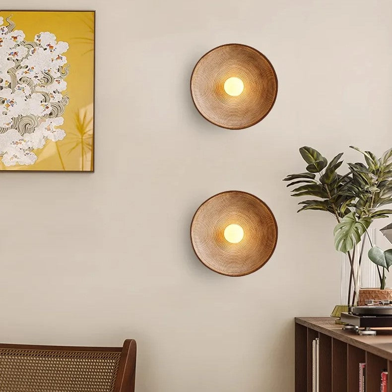 Lumen Ceramic Round LED Wall Lamp