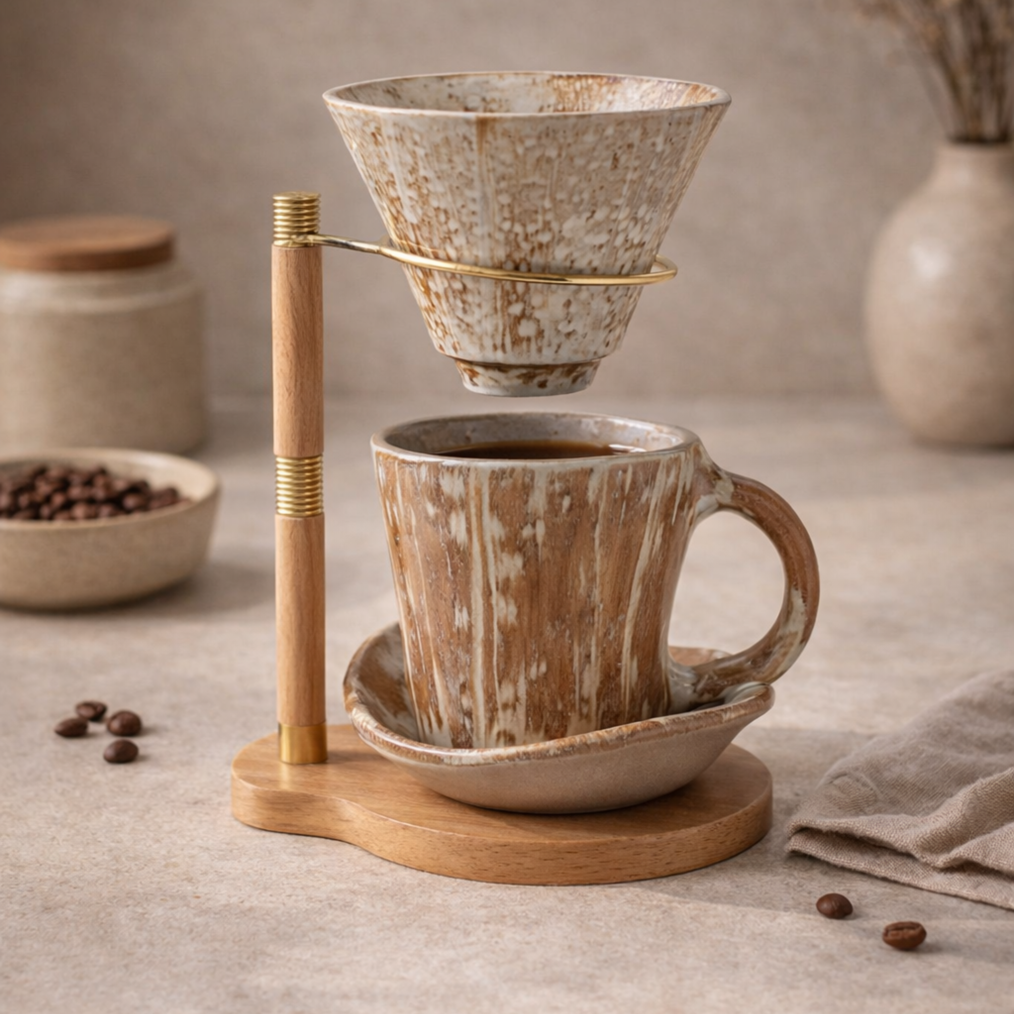 Scandi Ceramic Pour Over Dripper Set