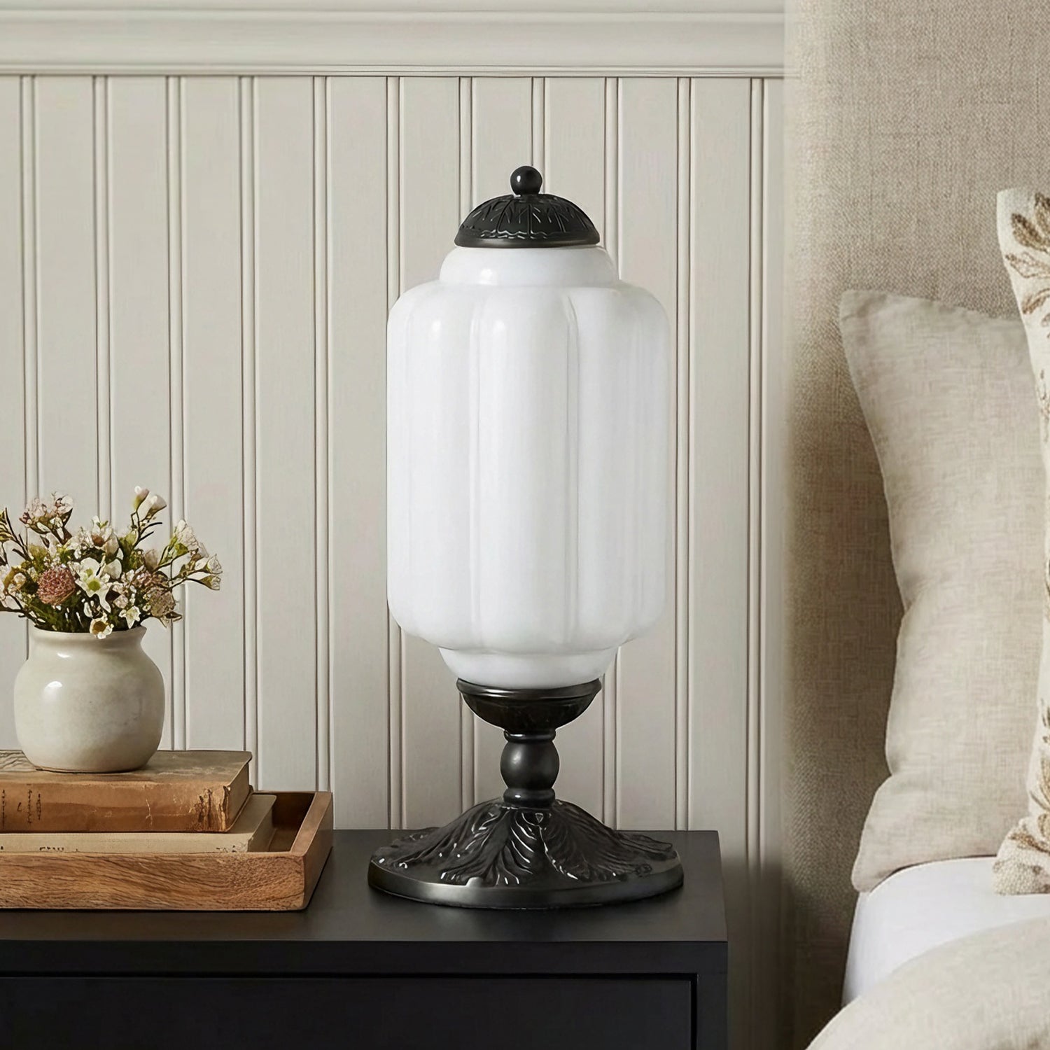 Lumen French Cream Glass Table Lamp