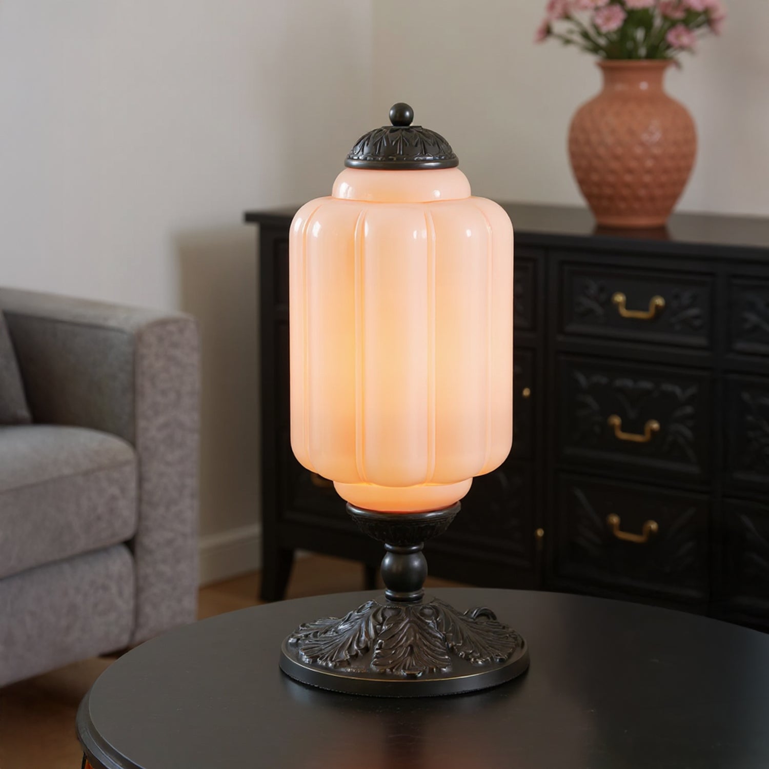 Lumen French Cream Glass Table Lamp