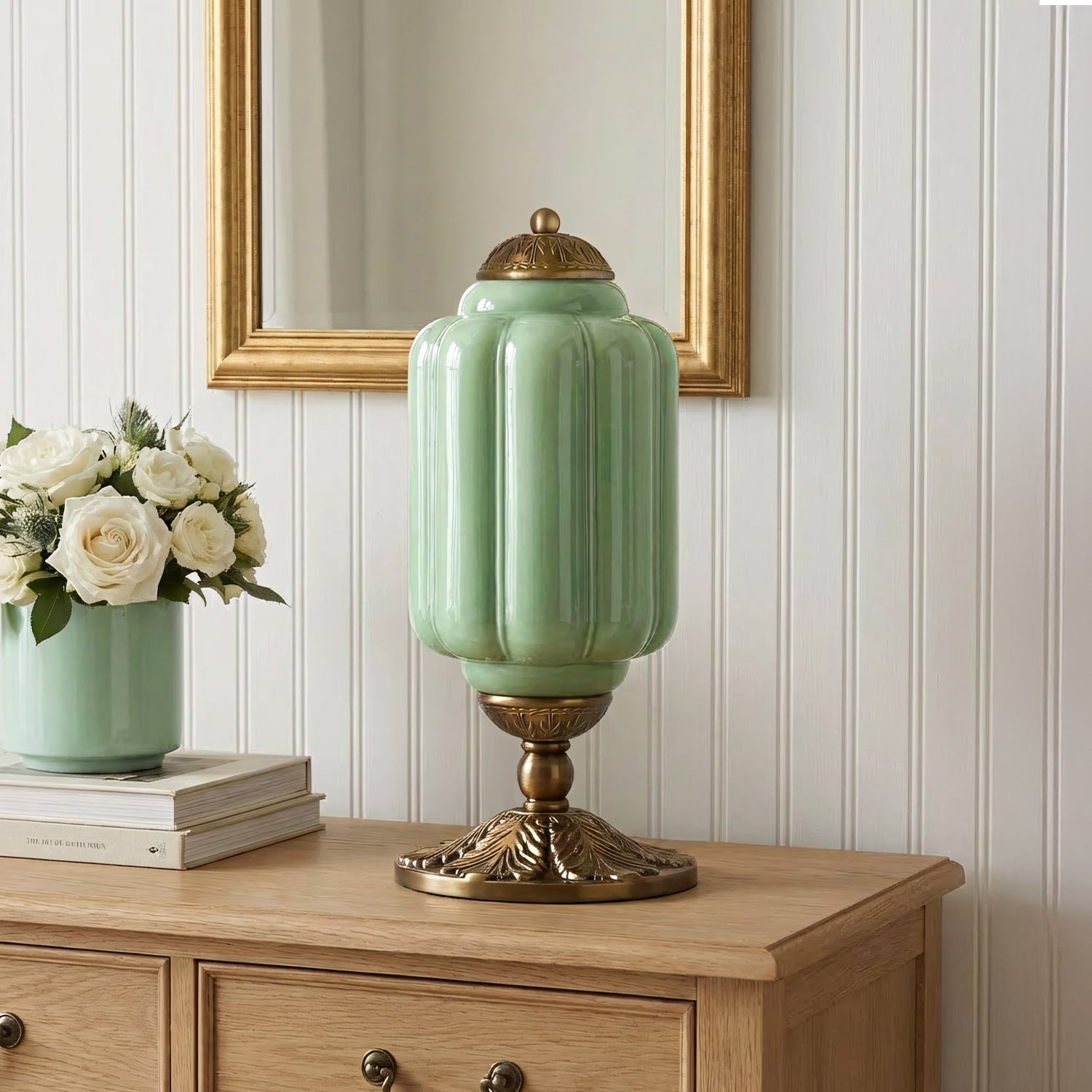Lumen French Cream Glass Table Lamp