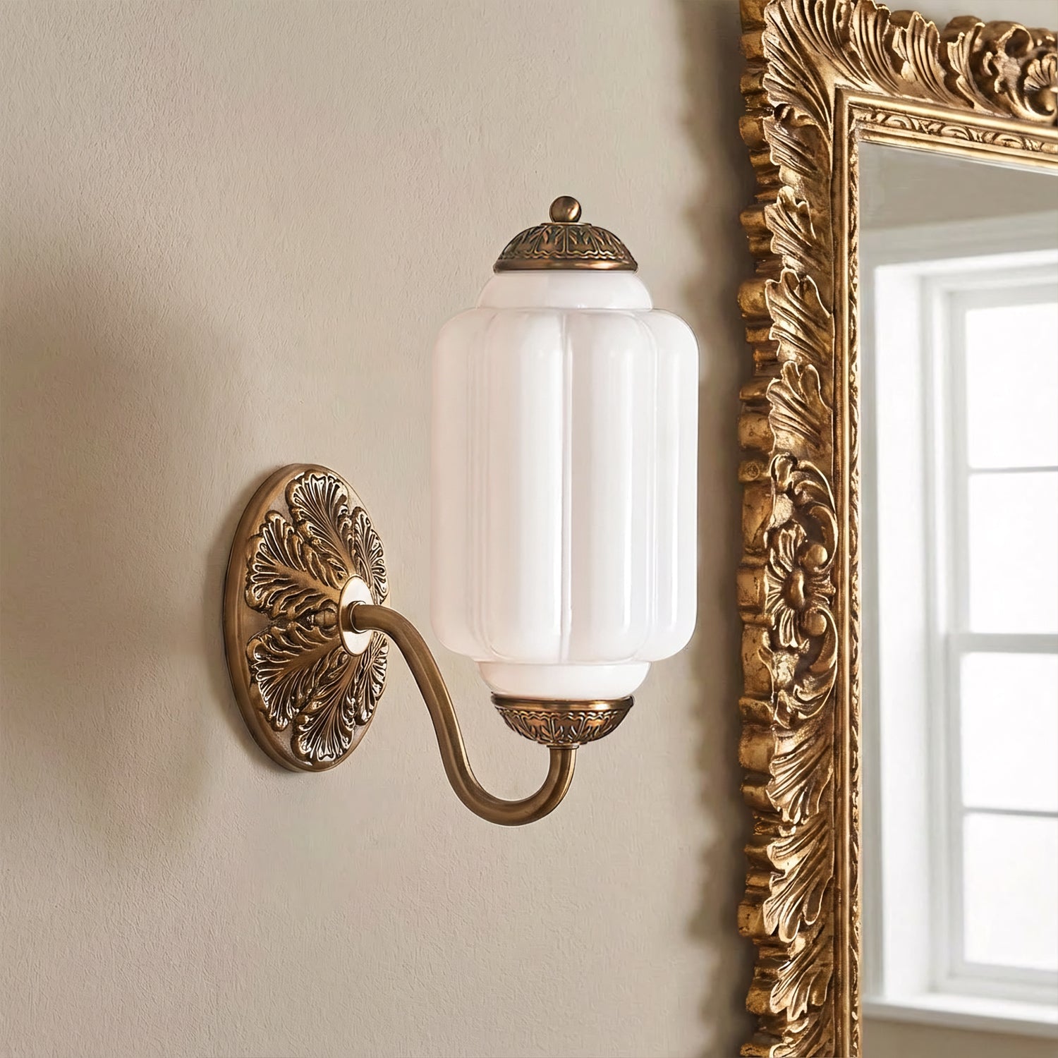 Lumen Eloise Milk Glass Wall Sconce