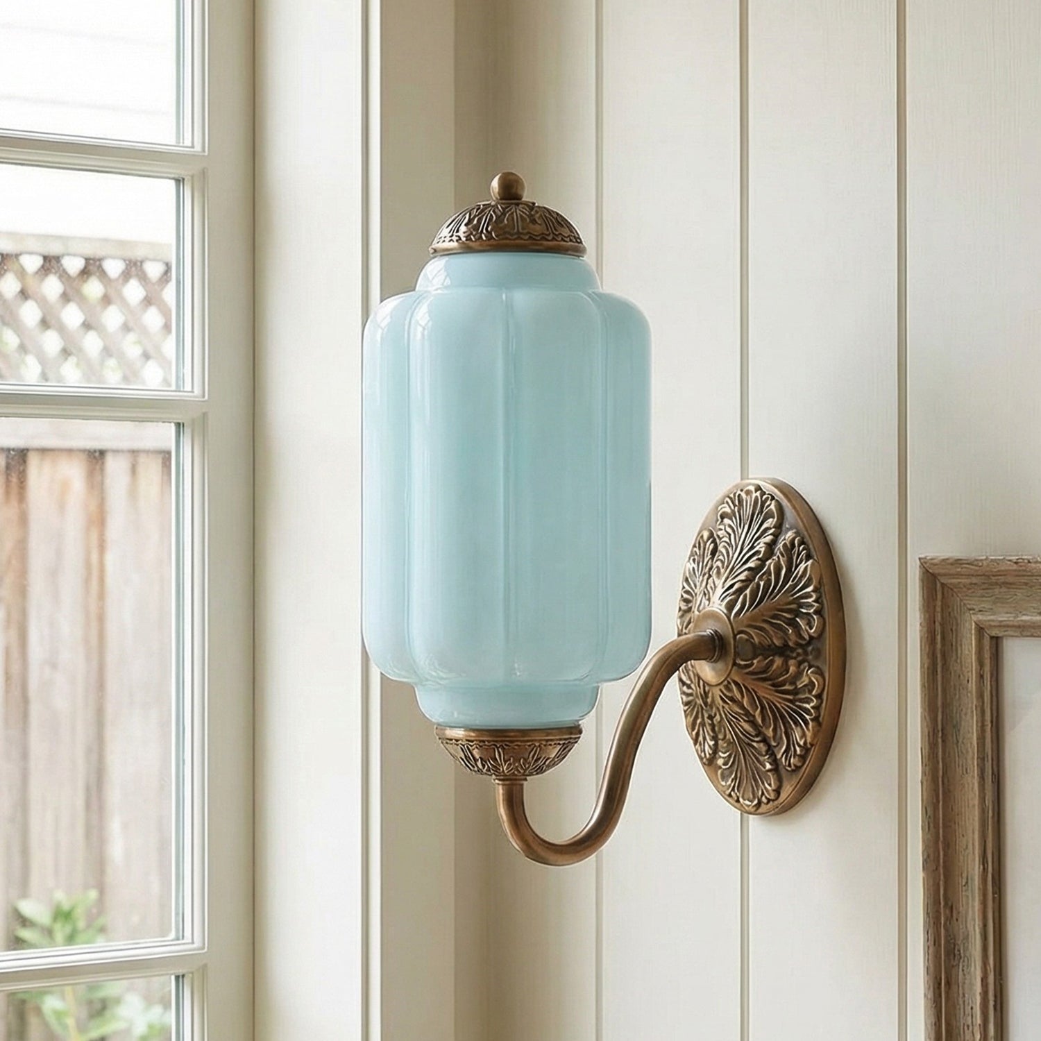 Lumen Eloise Milk Glass Wall Sconce
