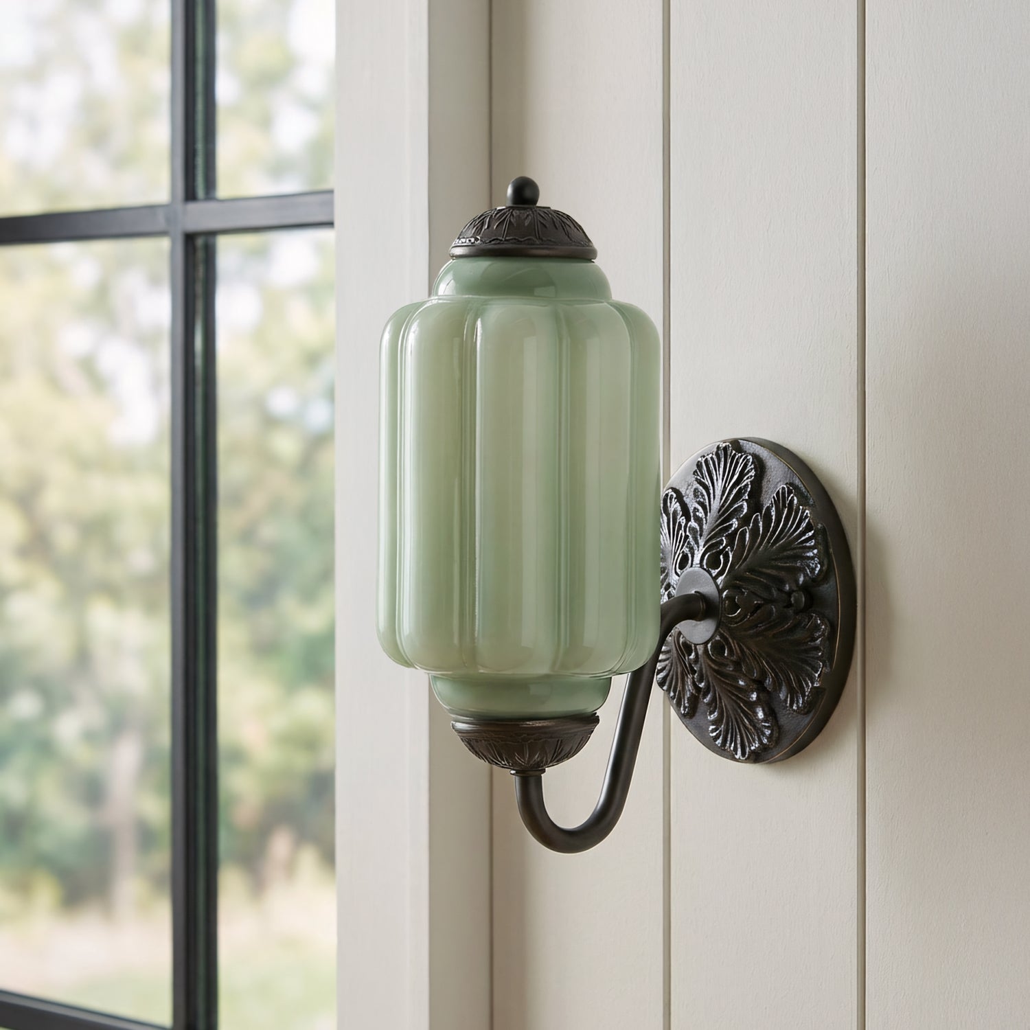 Lumen Eloise Milk Glass Wall Sconce