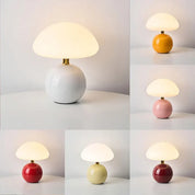 Lumen Cream Ceramic Mushroom Table Lamp