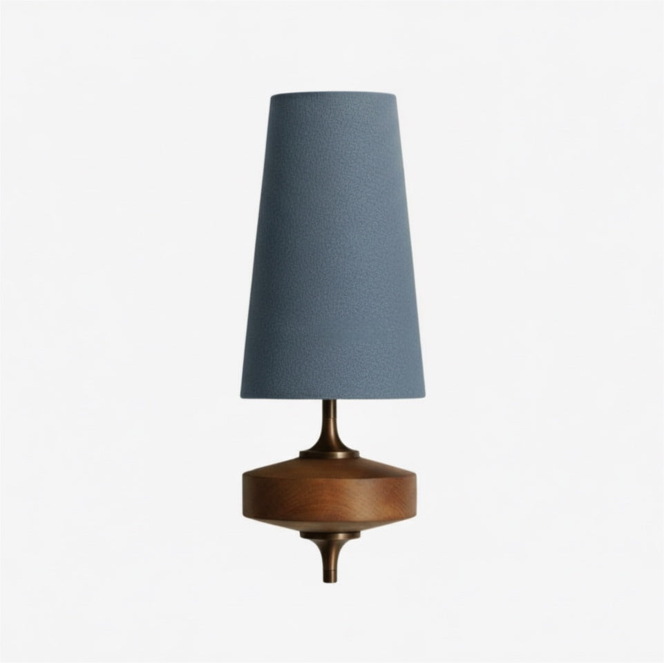 Lumen Wood Base Shade Wall Light