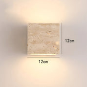 Lumen Travertine Outdoor Wall Lamp