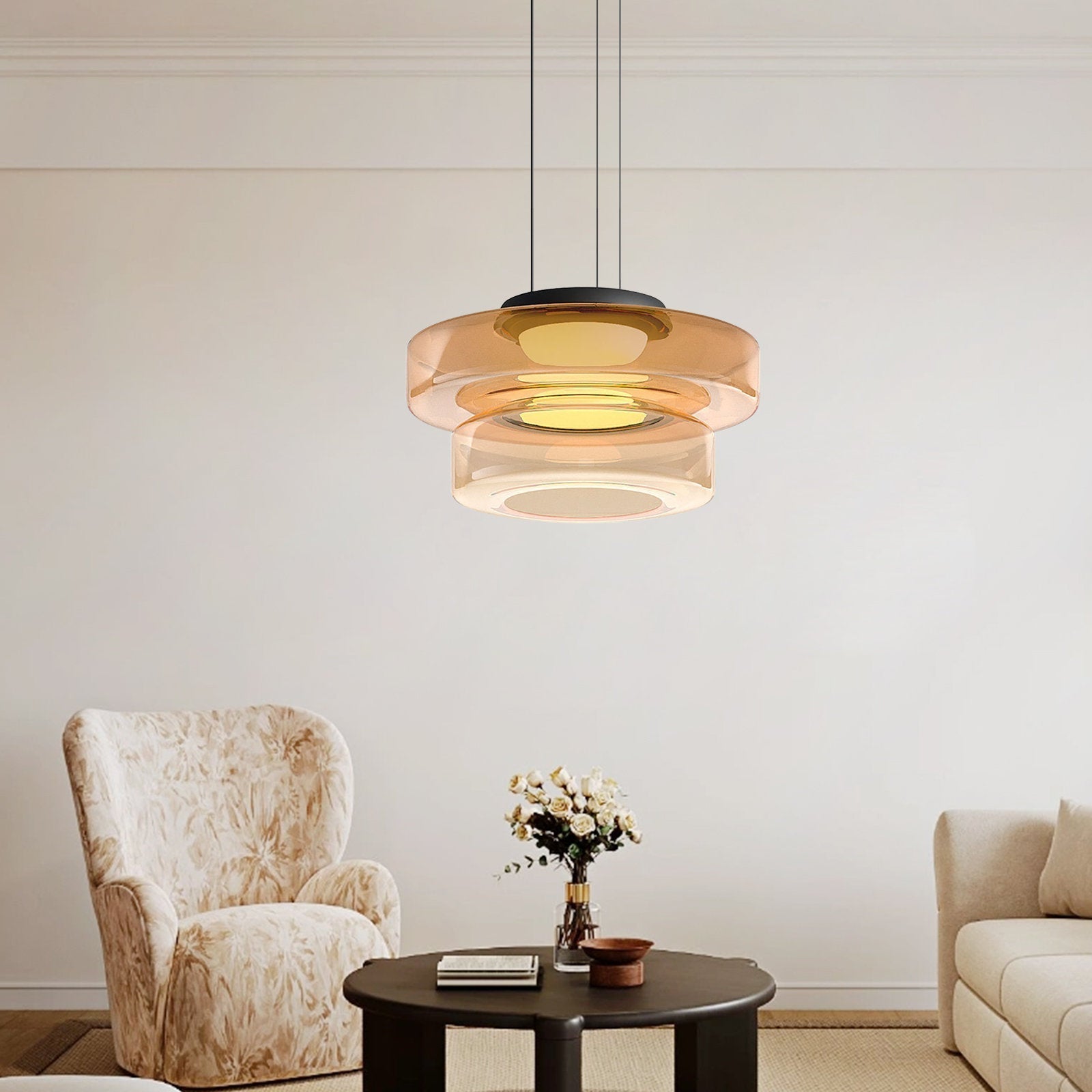 Lumen Carla Bauhaus Glass Pendant Light