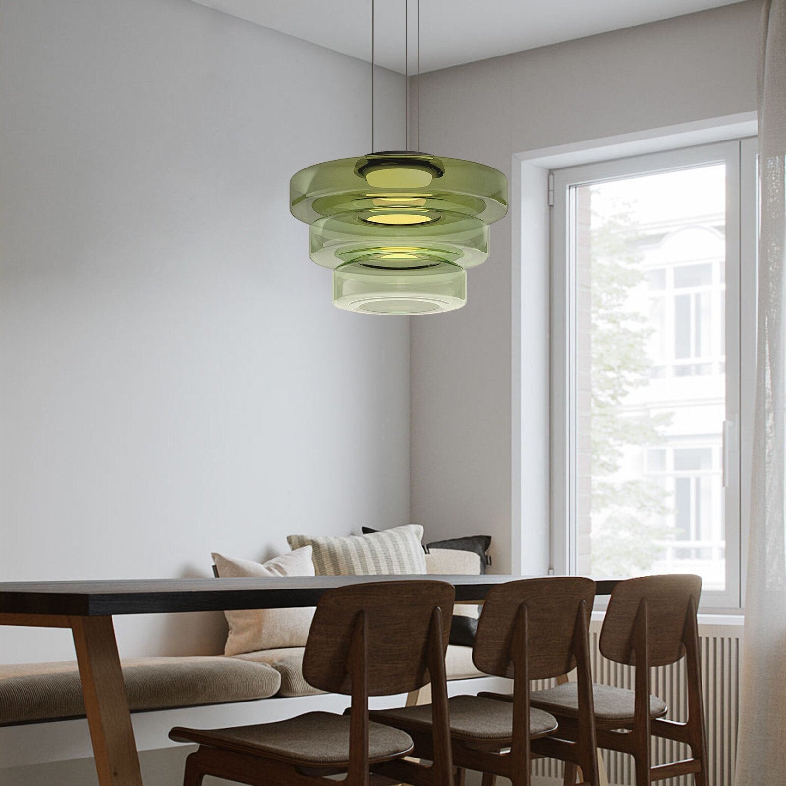 Lumen Carla Bauhaus Glass Pendant Light