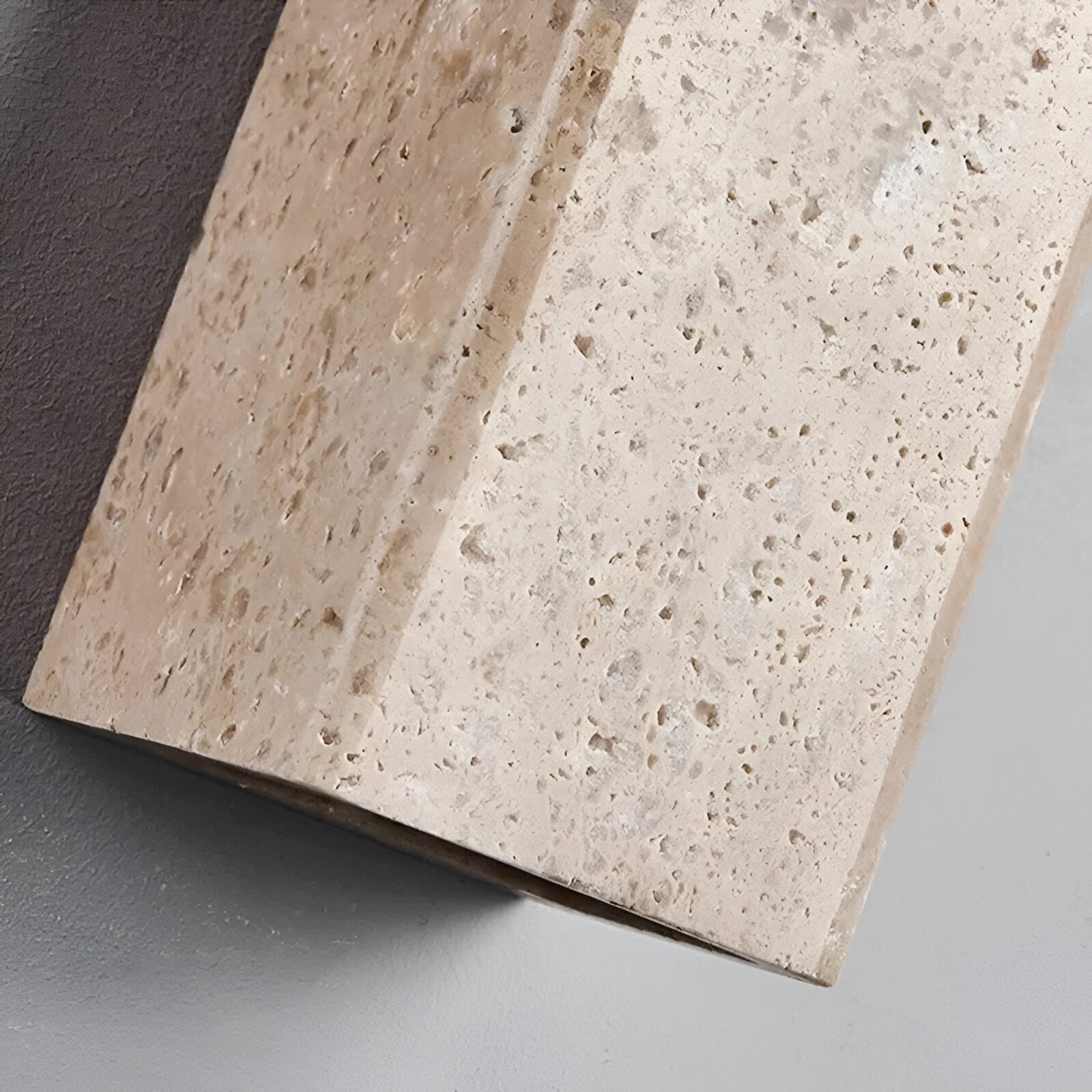 Lumen Travertine Outdoor Wall Lamp