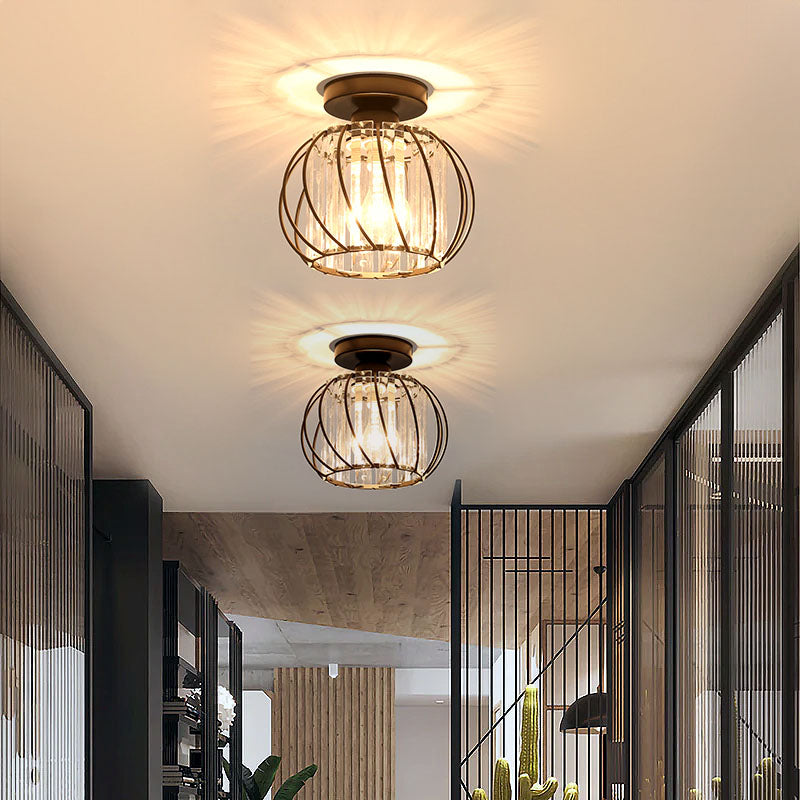 Lumen Black Luxury Glass Ceiling Light