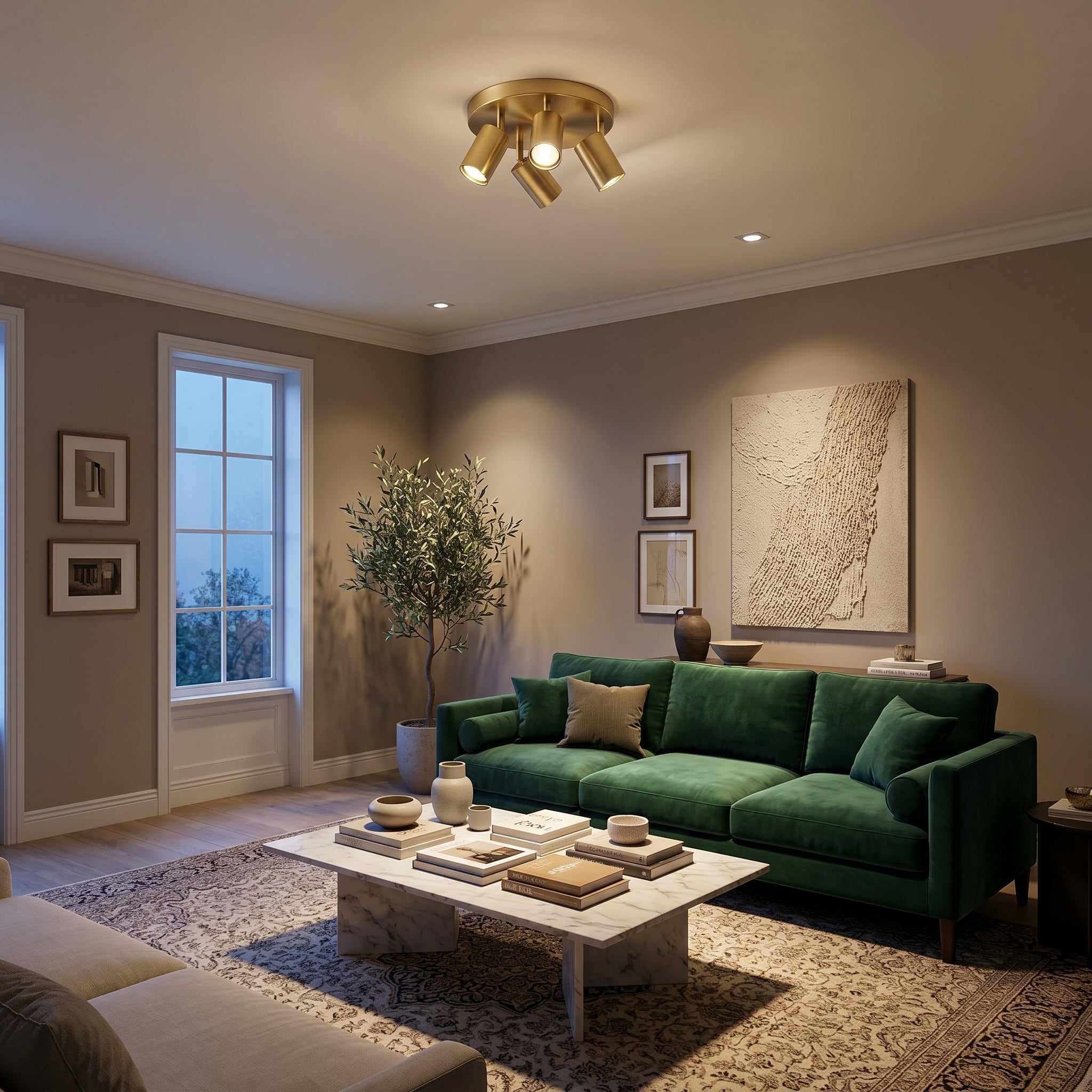 Lumen Adjustable Multi Head Ceiling Light