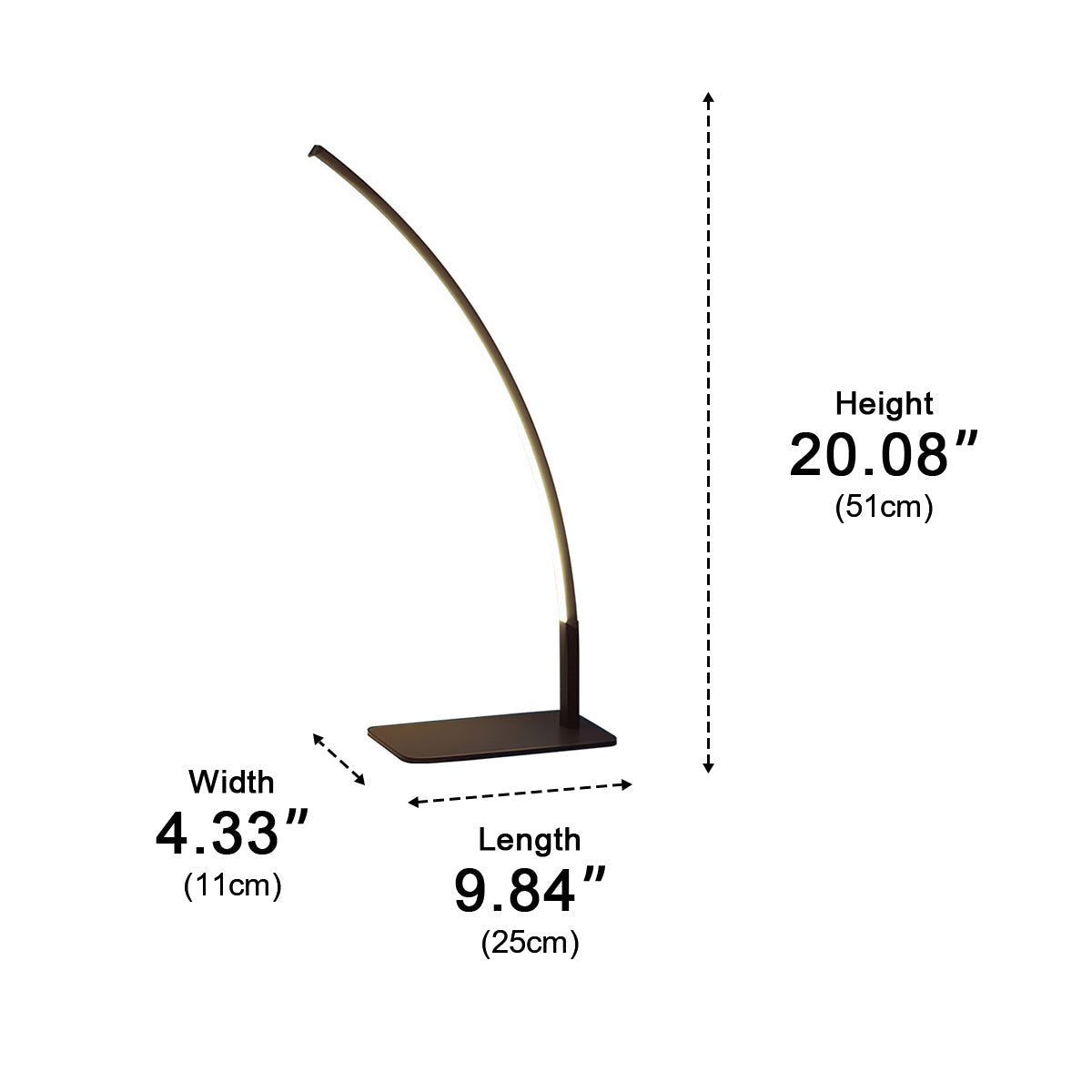 Lumen Arc Dimmable LED Table Lamp
