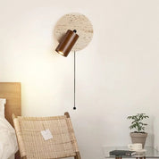 Lumen Travertine Rotatable Wall Light
