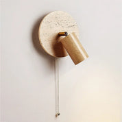 Lumen Travertine Rotatable Wall Light