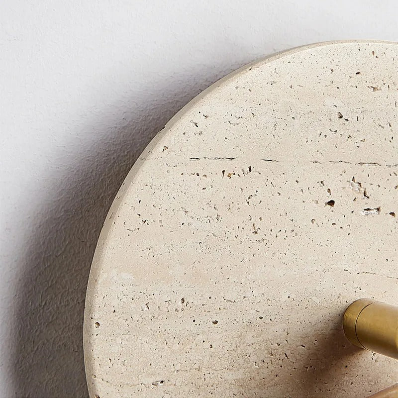 Lumen Travertine Rotatable Wall Light
