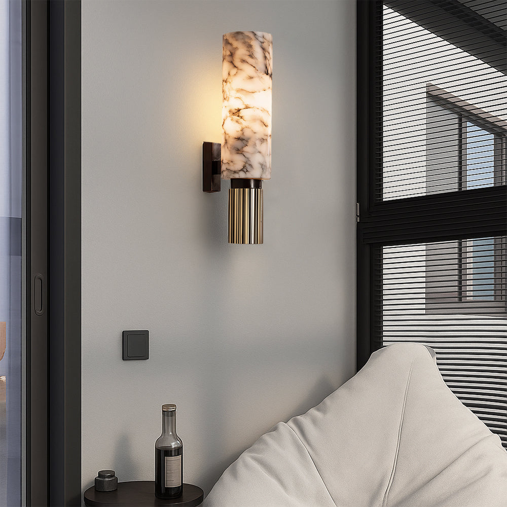 Lumen Copper Stone Wall Light