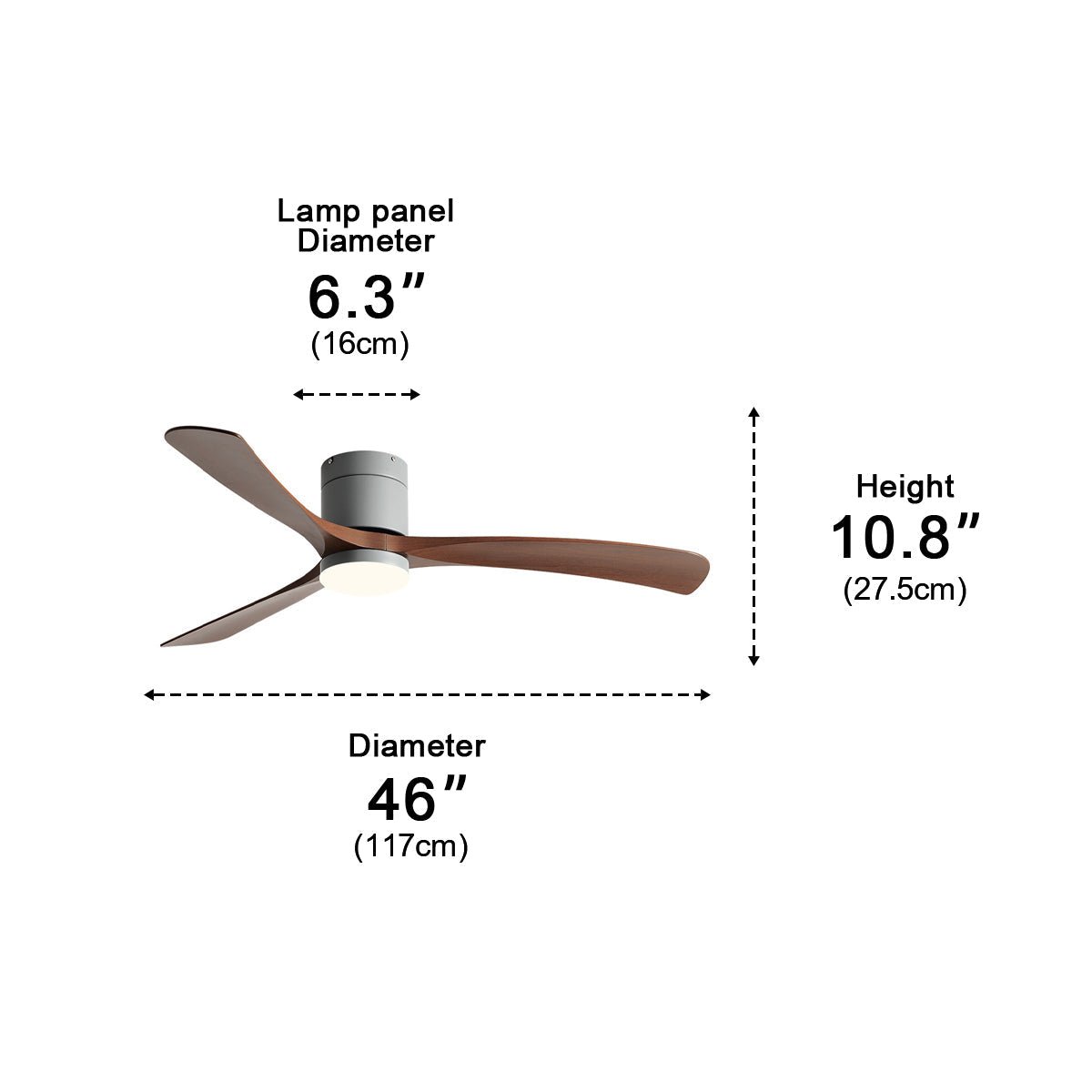 Lumen Contemporary Ceiling Fan Light