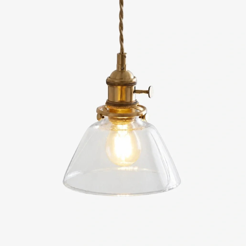 Lumen Mini Brass Glass Pendant
