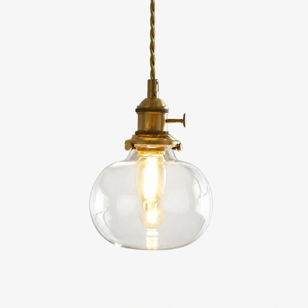Lumen Mini Brass Glass Pendant