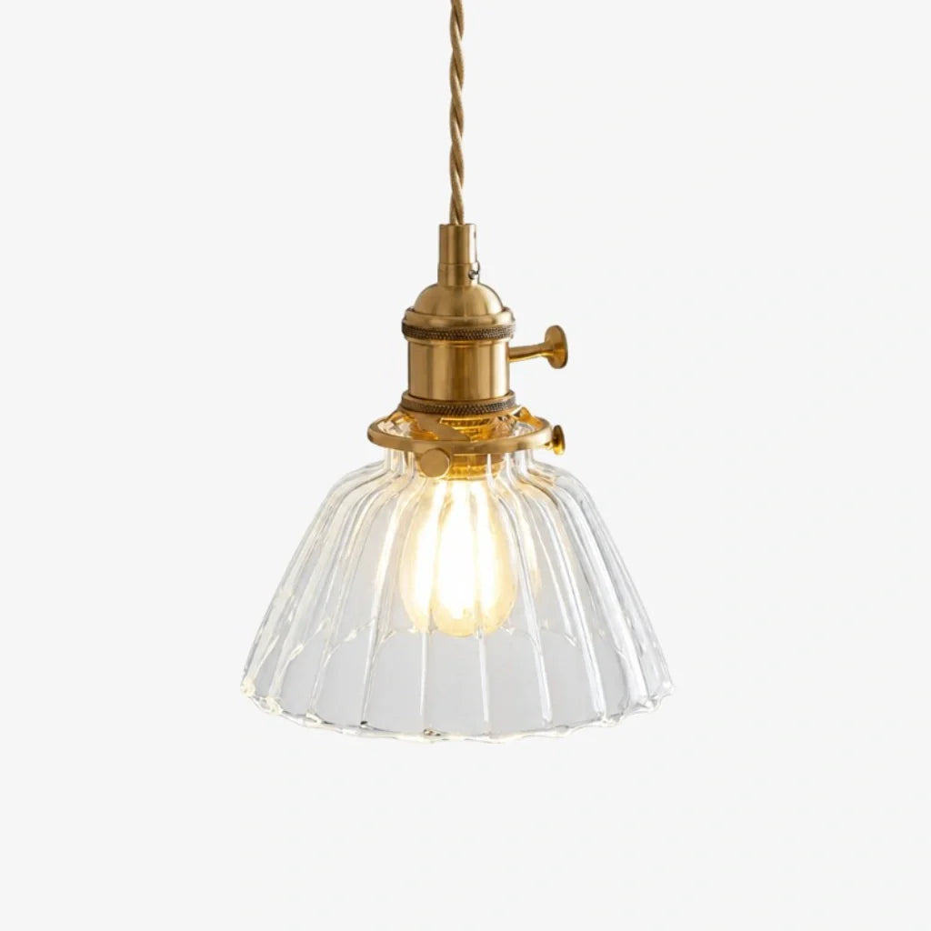 Lumen Mini Brass Glass Pendant