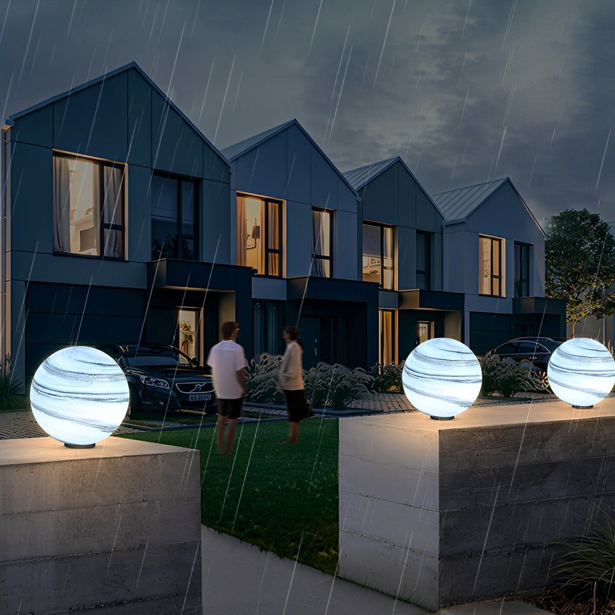 Lumen Globe Outdoor Fence Post Light