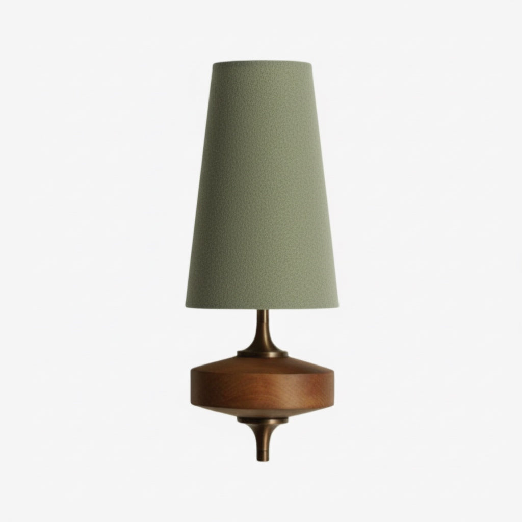 Lumen Wood Base Shade Wall Light