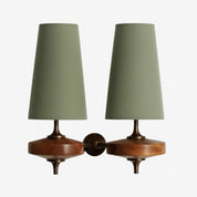 Lumen Wood Base Shade Wall Light