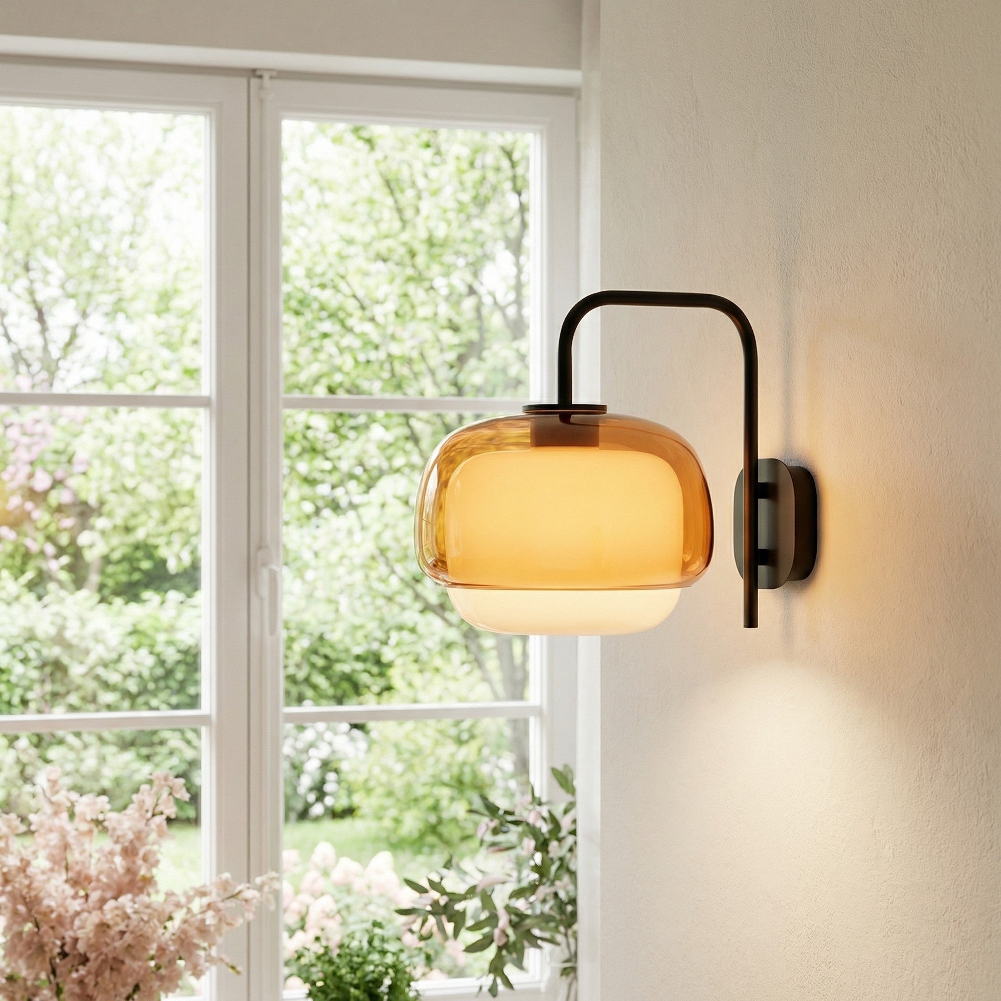 Lumen Tove Glass Shade Wall Sconce